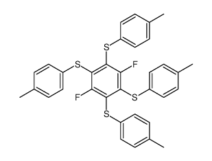 3,6-difluoro-1,2,4,5-tetrakis(p-tolylthio)benzene Structure