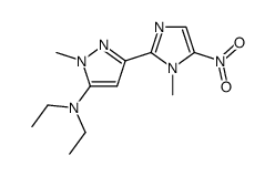 diethyl-[2-methyl-5-(1-methyl-5-nitro-1H-imidazol-2-yl)-2H-pyrazol-3-yl]-amine结构式