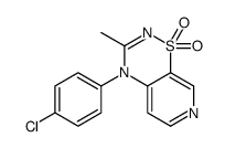 4-(4-chlorophenyl)-3-methylpyrido[4,3-e][1,2,4]thiadiazine 1,1-dioxide结构式