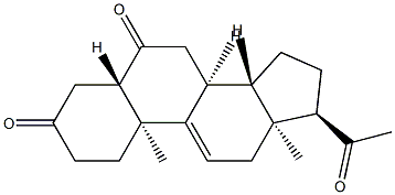 (17α)-5α-Pregn-9(11)-ene-3,6,20-trione结构式