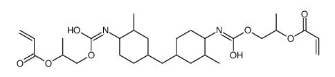 methylenebis[(2-methyl-4,1-cyclohexanediyl)iminocarbonyloxy(1-methyl-2,1-ethanediyl)] diacrylate structure