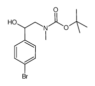 [2-(4-bromo-phenyl)-2-hydroxy-ethyl]-methyl-carbamic acid tert-butyl ester结构式