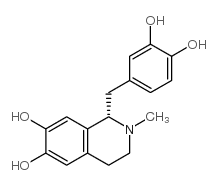 (S)-1-[(3,4-dihydroxyphenyl)methyl]-1,2,3,4-tetrahydro-2-methylisoquinoline-6,7-diol Structure