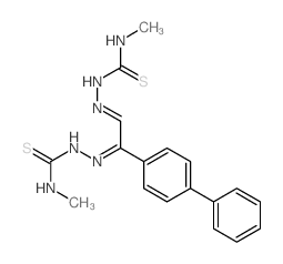 3-methyl-1-[[(2Z)-2-(methylthiocarbamoylhydrazinylidene)-1-(4-phenylphenyl)ethylidene]amino]thiourea结构式