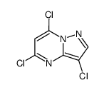 3, 5, 7-三氯吡唑并[1, 5-a]嘧啶结构式