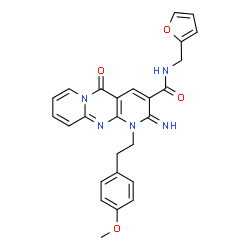 N-(furan-2-ylmethyl)-2-imino-1-[2-(4-methoxyphenyl)ethyl]-5-oxo-1,5-dihydro-2H-dipyrido[1,2-a:2',3'-d]pyrimidine-3-carboxamide Structure