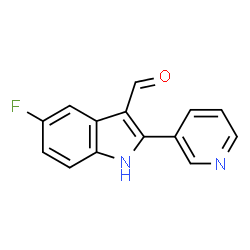 1H-Indole-3-carboxaldehyde,5-fluoro-2-(3-pyridinyl)-(9CI)结构式