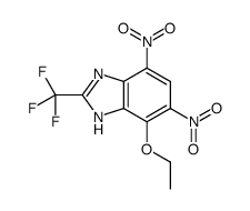 7-ethoxy-4,6-dinitro-2-(trifluoromethyl)-1H-benzimidazole结构式