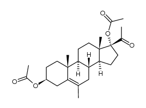 6-METHYL-17A-HYDROXY PREGNENOLONE DIACETATE)结构式