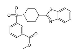 Benzoic acid, 3-[[4-(2-benzothiazolyl)-1-piperidinyl]sulfonyl]-, methyl ester (9CI) Structure