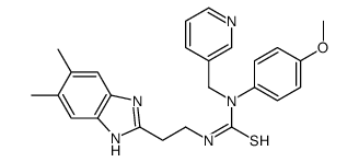 (9ci)-n-[2-(5,6-二甲基-1H-苯并咪唑-2-基)乙基]-n-(4-甲氧基苯基)-n-(3-吡啶甲基)-硫脲结构式