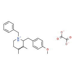 1-benzyl-1,2,5,6-tetrahydro-2-[(4-methoxyphenyl)methyl]-3,4-dimethylpyridinium hydrogen oxalate Structure