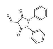 3,5-dioxo-1,2-diphenyl-pyrazolidine-4-carbaldehyde结构式