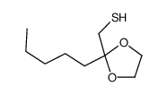 (2-pentyl-1,3-dioxolan-2-yl)methanethiol结构式