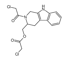 3-(chloroacetoxy-methyl)-2-chloroacetyl-2,3,4,9-tetrahydro-1H-β-carboline结构式