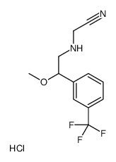 2-[[2-methoxy-2-[3-(trifluoromethyl)phenyl]ethyl]amino]acetonitrile,hydrochloride Structure