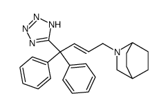 2-[4,4-diphenyl-4-(1H-tetrazol-5-yl)-but-2-enyl]-2-aza-bicyclo[2.2.2]octane结构式