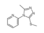 2-(3-methyl-5-methylsulfanyl-1,2,4-triazol-4-yl)pyridine结构式
