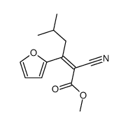 (Z)-2-Cyano-3-furan-2-yl-5-methyl-hex-2-enoic acid methyl ester结构式