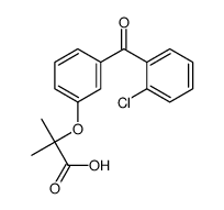 2-[3-(2-chlorobenzoyl)phenoxy]-2-methylpropanoic acid结构式