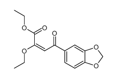 (E)-4-Benzo[1,3]dioxol-5-yl-2-ethoxy-4-oxo-but-2-enoic acid ethyl ester结构式