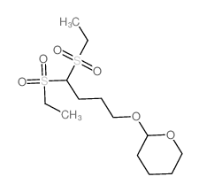 2-[4,4-bis(ethylsulfonyl)butoxy]oxane structure