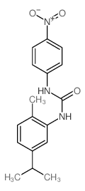 1-(2-methyl-5-propan-2-yl-phenyl)-3-(4-nitrophenyl)urea结构式