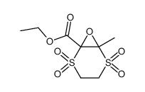 6-Methyl-2,2,5,5-tetraoxo-7-oxa-2λ6,5λ6-dithia-bicyclo[4.1.0]heptane-1-carboxylic acid ethyl ester结构式