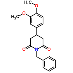 1-Benzyl-4-(3,4-dimethoxyphenyl)-2,6-piperidinedione结构式