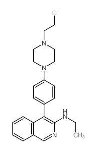 3-Isoquinolinamine,4-[4-[4-(2-chloroethyl)-1-piperazinyl]phenyl]-N-ethyl-结构式