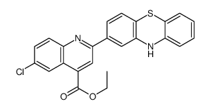 ethyl 6-chloro-2-(10H-phenothiazin-2-yl)quinoline-4-carboxylate Structure