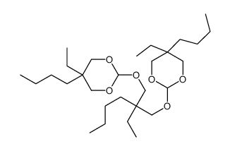 5-butyl-2-[2-[(5-butyl-5-ethyl-1,3-dioxan-2-yl)oxymethyl]-2-ethylhexoxy]-5-ethyl-1,3-dioxane Structure