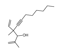 2,4-dimethyl-4-vinyl-dodec-1-en-5-yn-3-ol结构式