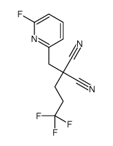 2-[(6-fluoropyridin-2-yl)methyl]-2-(3,3,3-trifluoropropyl)propanedinitrile Structure