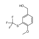 [4-methoxy-3-(trifluoromethylsulfanyl)phenyl]methanol结构式