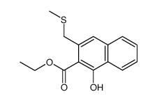 1-Hydroxy-3-methylsulfanylmethyl-naphthalene-2-carboxylic acid ethyl ester Structure