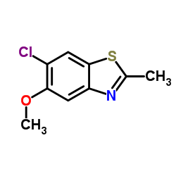 6-氯-5-甲氧基-2-甲基-苯并噻唑结构式