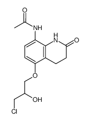 8-acetylamino-5-(3-chloro-2-hydroxy)propoxy-3,4-dihydrocarbostyril结构式