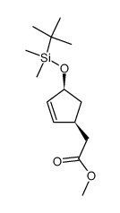 methyl [(1S,4S)-4-[(tert-butyldimethylsilyl)oxy]-2-cyclopenten-1-yl]acetate结构式