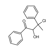 3-Chlor-1,3-diphenyl-2-hydroxy-1-butanon结构式