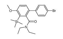 N,N-diethyl 4'-bromo-4-methoxy-3-trimethylsilylbiphenyl-2-carboxamide结构式