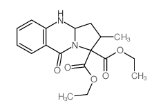 diethyl 2-methyl-9-oxo-2,3,3a,4-tetrahydropyrrolo[2,1-b]quinazoline-1,1-dicarboxylate结构式