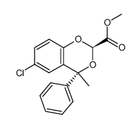 (2RS,4RS) [chloro-6 methyl-4 phenyl-4 [4H] benzodioxine-(1,3)] carboxylate-2 de methyle结构式