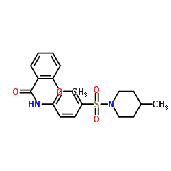 2-Methoxy-N-{4-[(4-methyl-1-piperidinyl)sulfonyl]phenyl}benzamide结构式