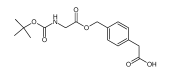 4-(tert-butoxycarbonylaminoacetoxymethyl) phenylacetic acid结构式