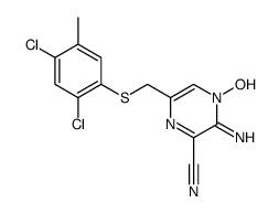 6-[(2,4-dichloro-5-methylphenyl)sulfanylmethyl]-4-hydroxy-3-iminopyrazine-2-carbonitrile结构式
