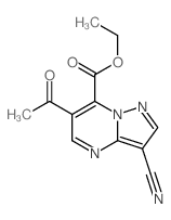 ethyl 6-acetyl-3-cyanopyrazolo[1,5-a]pyrimidine-7-carboxylate结构式