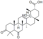 18-Hydroxy-3,6-dioxours-12-en-30-oic acid结构式