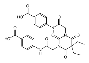 4-[[2-[3-[2-(4-carboxyanilino)-2-oxoethyl]-5,5-diethyl-2,4,6-trioxo-1,3-diazinan-1-yl]acetyl]amino]benzoic acid结构式