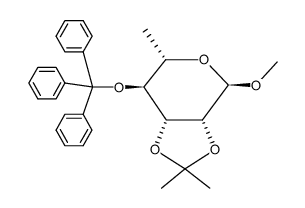 methyl 2,3-O-isopropylidene-4-O-trityl-α-L-rhamnopyranoside结构式